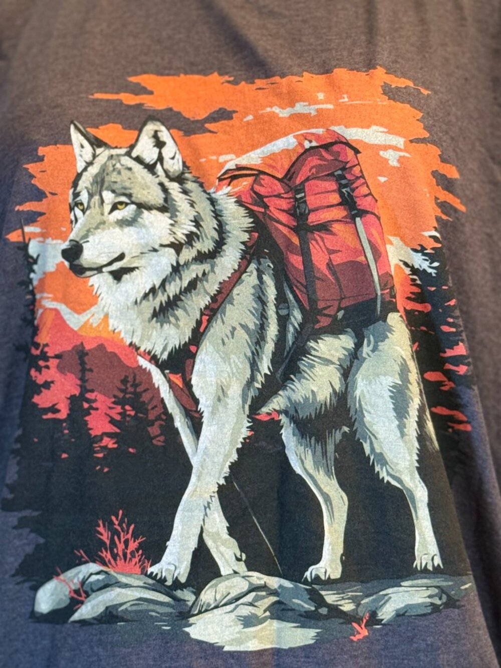TrailKeeper's Grey Wolf Tshirt Women's L